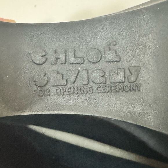 Chloë Sevigny x Opening Ceremony Mary Lou Navy Wedge Sandals Size 10 Y2K Rare - Picture 8 of 9